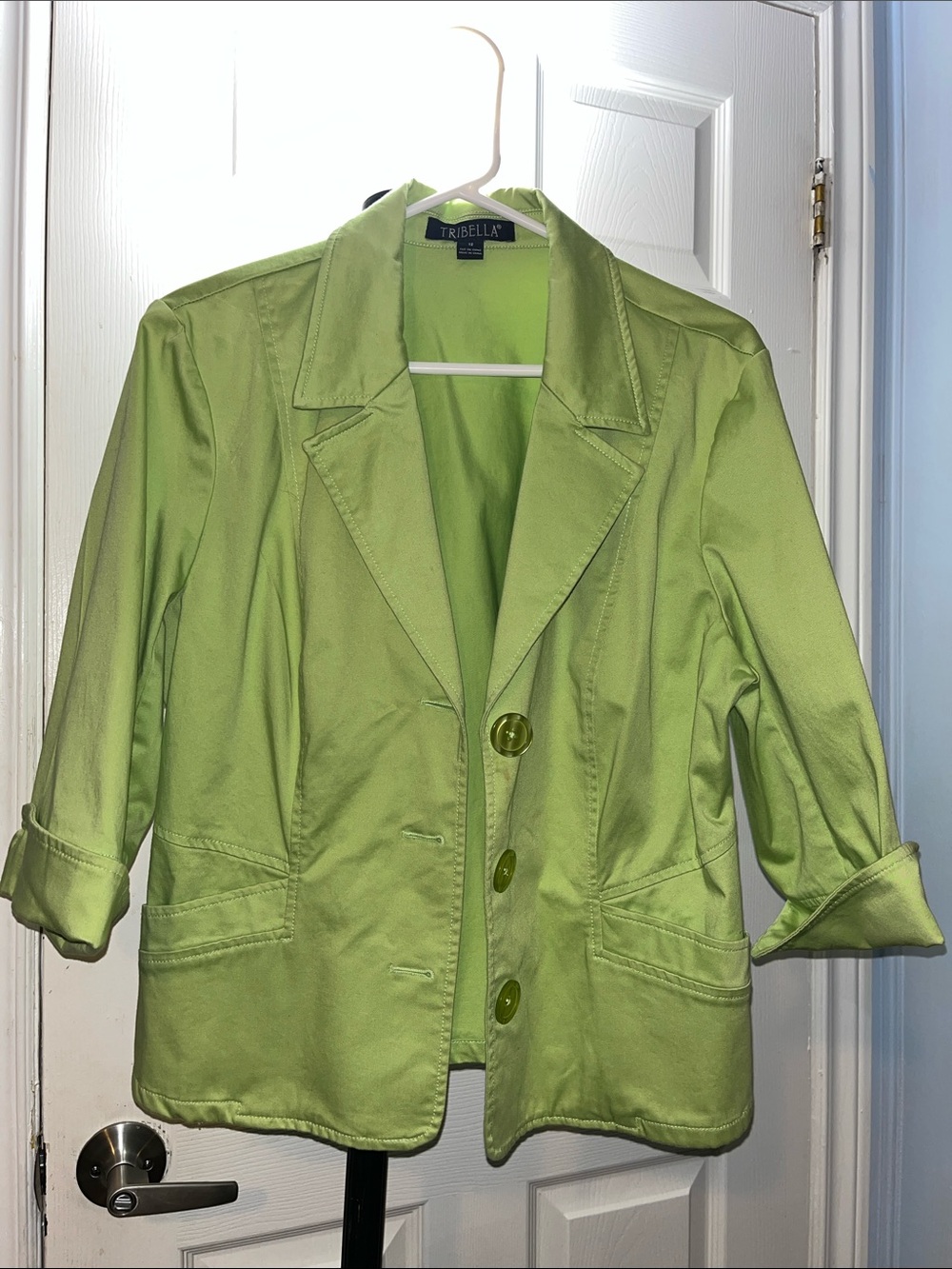 Bright Lime Green Women's Three-Button Blazer